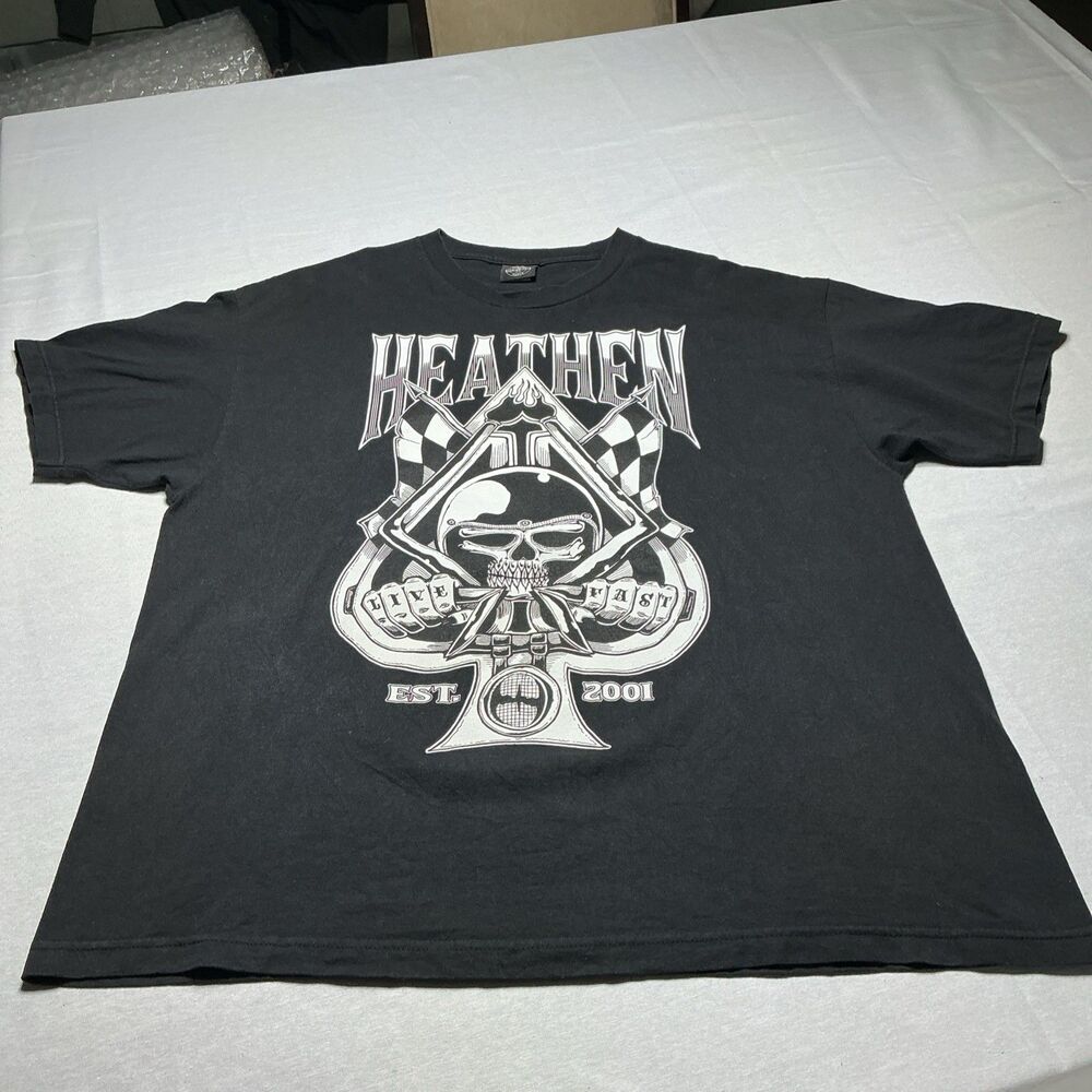 Spade Skull Black Limited Edition Motorcycle Shirt 2 XL